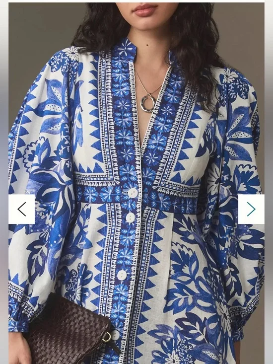 Farm Rio Tapestry Linen Maxi Dress - Picture 8 of 9